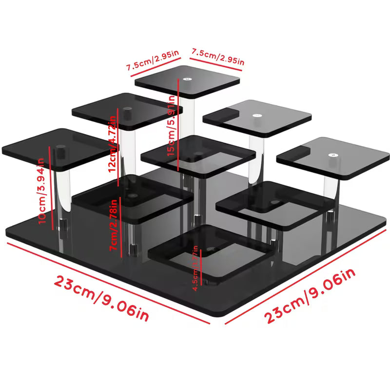 Luxe Clear Grid Display Stand
