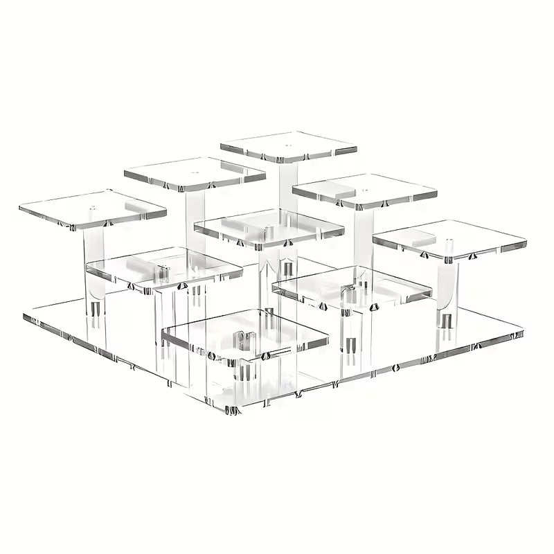 Luxe Clear Grid Display Stand